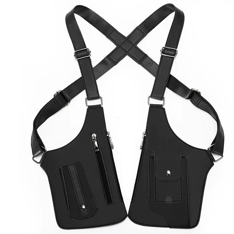 Vintage Leather Tactical Chest Pack
